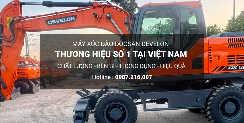 Máy xúc đào Develon, thương hiệu số 1 việt nam